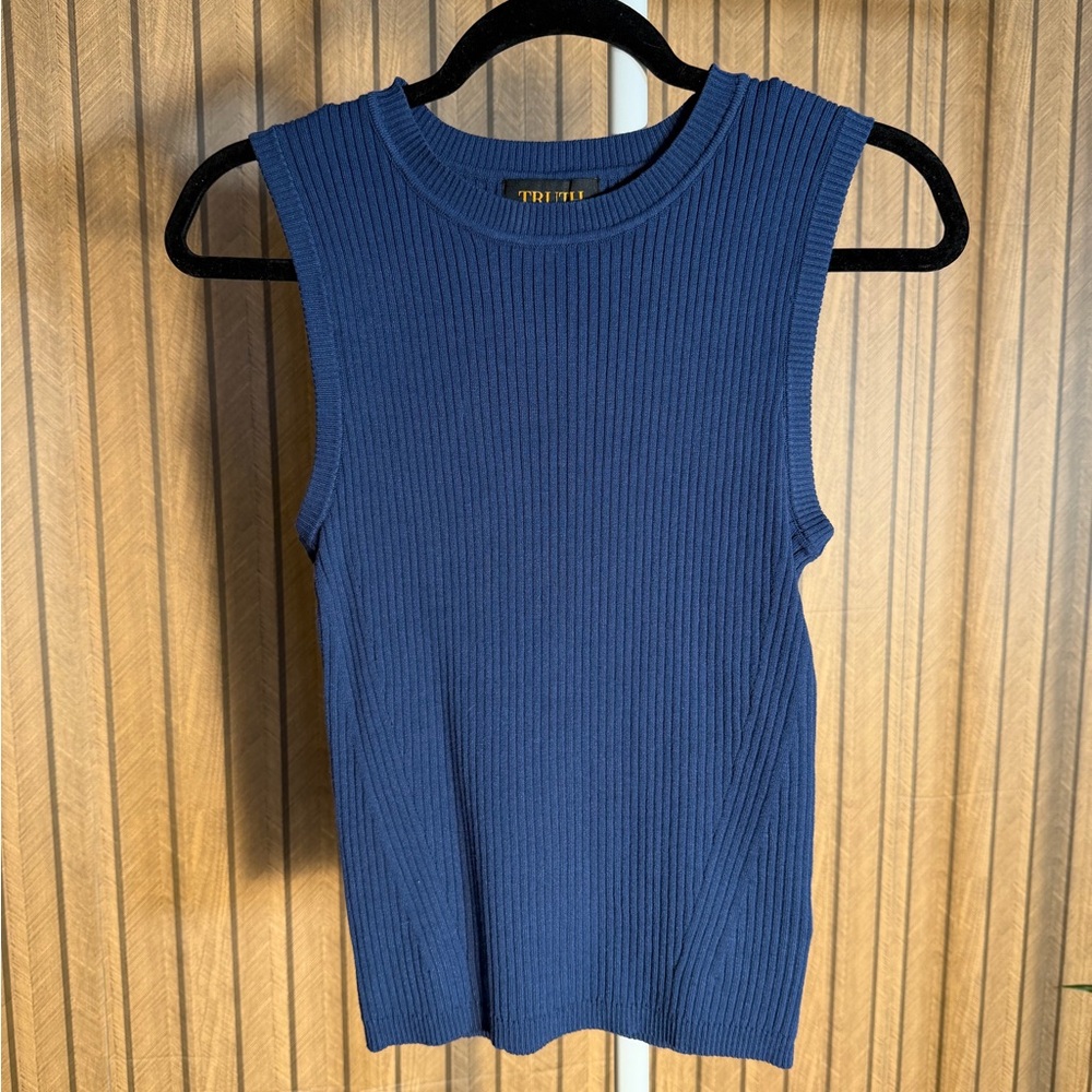 Truth Navy Ribbed Tank Top